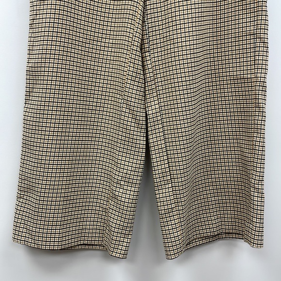 Ann Taylor LOFT Plaid High Rise Wide Leg Trouser Crop Pant Preppy Academia 6 - Picture 6 of 11